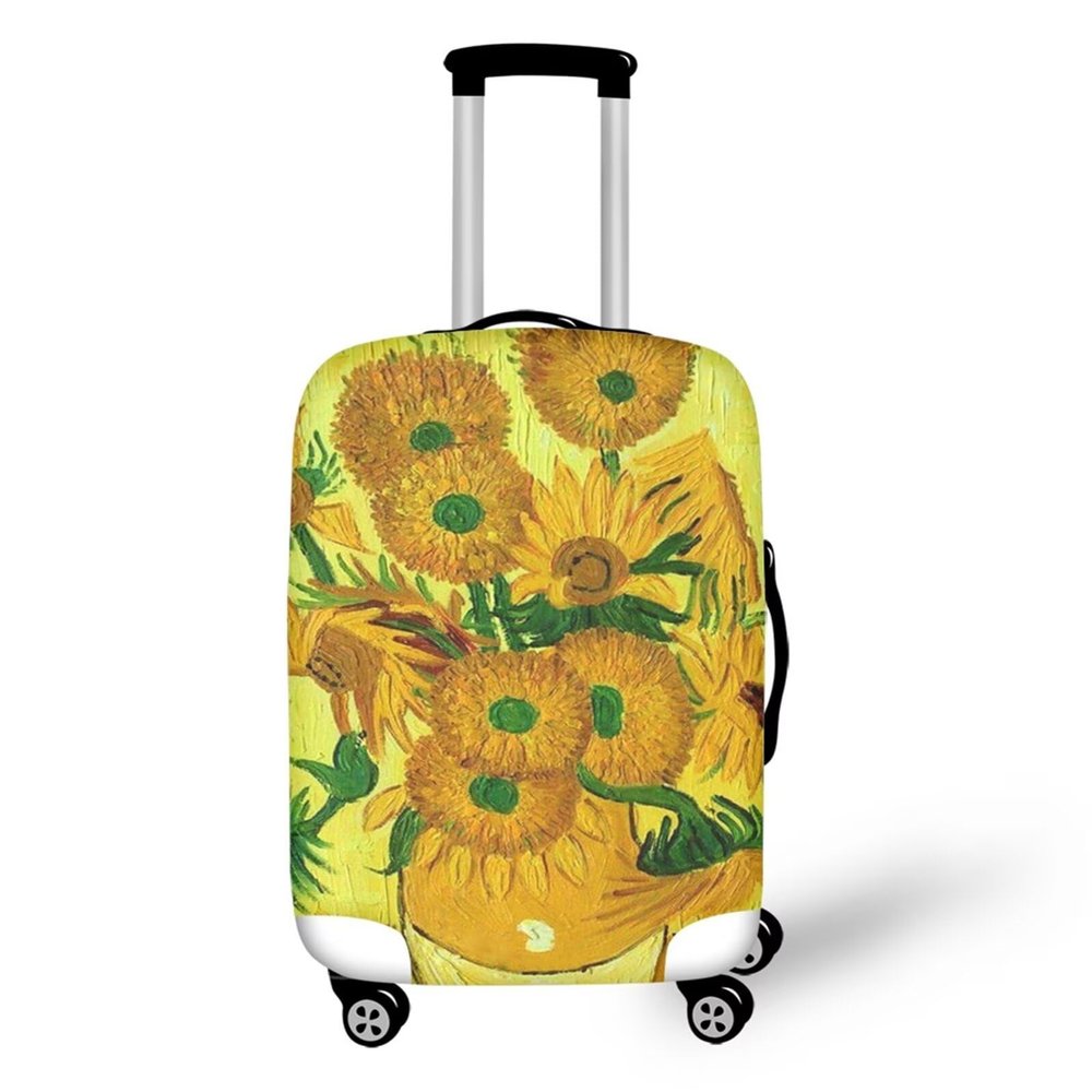 Ystardream Sunflower Travelling Luggage Cover Washable Suitcase Protector Anti-scratch Suitcase Cover Colorful Luggage Suitcase Protective Cover Fits