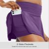 SANTINY Pleated Tennis Skirt for Women with 4 Pockets Women's High Waisted Athletic Golf Skorts Skirts for Running Casual (Dark Purple_XXS) view 3