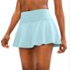 SANTINY Pleated Tennis Skirt for Women with 4 Pockets Women's High Waisted Athletic Golf Skorts Skirts for Running Casual (Sky Blue_XXL) view 2