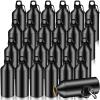 Nuogo 24 Pack Aluminum Water Bottle Bulk 20 oz Reusable Metal Water Bottle Lightweight Leak Proof Aluminum Sports Bottles with Twist Cap and Buckle for Bike Travel Camping(Black) view 1
