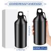 Nuogo 24 Pack Aluminum Water Bottle Bulk 20 oz Reusable Metal Water Bottle Lightweight Leak Proof Aluminum Sports Bottles with Twist Cap and Buckle for Bike Travel Camping(Black) view 3