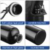 Nuogo 24 Pack Aluminum Water Bottle Bulk 20 oz Reusable Metal Water Bottle Lightweight Leak Proof Aluminum Sports Bottles with Twist Cap and Buckle for Bike Travel Camping(Black) view 4