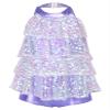 Daenrui Kids Girls Sparkly Sequined Dance Dress Leotard Jazz Latin Salsa Rumba Dance Performance Costume Lavender 4 Years view 1