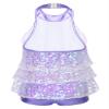 Daenrui Kids Girls Sparkly Sequined Dance Dress Leotard Jazz Latin Salsa Rumba Dance Performance Costume Lavender 4 Years view 2