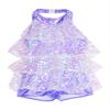 Daenrui Kids Girls Sparkly Sequined Dance Dress Leotard Jazz Latin Salsa Rumba Dance Performance Costume Lavender 4 Years view 3