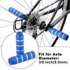X AUTOHAUX 4pcs Aluminum Alloy Rear Foot Pegs Footrests Universal Blue for BMX MTB Bike Bicycle Fit 3/8 Inch Axles view 2