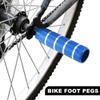 X AUTOHAUX 4pcs Aluminum Alloy Rear Foot Pegs Footrests Universal Blue for BMX MTB Bike Bicycle Fit 3/8 Inch Axles view 3