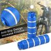 X AUTOHAUX 4pcs Aluminum Alloy Rear Foot Pegs Footrests Universal Blue for BMX MTB Bike Bicycle Fit 3/8 Inch Axles view 4