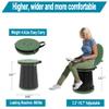 XXL Portable Toilet - 19.7"H Taller Wider Collapsible Adjustable Foldable Camping, Luggable Loo with Lid, Strap,Toilet Bag for Camping, Hiking, Travel and Car with Carry Bag view 2
