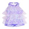 Moggemol Kids Girls Shiny Sequins Dance Dress Leotard Jazz Latin Salsa Rumba Dance Performance Costume Lavender 6 Years view 2