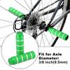 X AUTOHAUX 4pcs Aluminum Alloy Rear Foot Pegs Footrests Universal Green for BMX MTB Bike Bicycle Fit 3/8 Inch Axles view 2