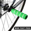 X AUTOHAUX 4pcs Aluminum Alloy Rear Foot Pegs Footrests Universal Green for BMX MTB Bike Bicycle Fit 3/8 Inch Axles view 3