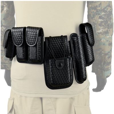 ROCOTACTICAL 8-in-1 Law Enforcement Duty Web Belt Rig, Basketweave Police Duty Belt Rig, Police Duty Utility Belt Kit (Large)