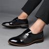 Hbeylia Men's Prince Classic Modern Formal Oxford Wingtip Dress Shoes Fashion Leather Slip On Pointed Toe Formal Business Shoes Tuxedo Modern Derby Shoes for Men Business Office Work Wedding view 3