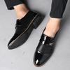Hbeylia Men's Prince Classic Modern Formal Oxford Wingtip Dress Shoes Fashion Leather Slip On Pointed Toe Formal Business Shoes Tuxedo Modern Derby Shoes for Men Business Office Work Wedding view 4