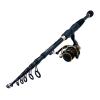 BNNP Fishing Pole Ultralight Carbon Telescopic Lure Fishing Rod Set with Reel Bait Wt 10-30g Power Spinning Fishing Rod Travel Gift Rod 1.6-2.4m (Bundles : 1.8M, Color : Black Rod with Reel) view 1
