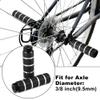 X AUTOHAUX 4pcs Aluminum Alloy Rear Foot Pegs Footrests Universal Black for BMX MTB Bike Bicycle Fit 3/8 Inch Axles view 2
