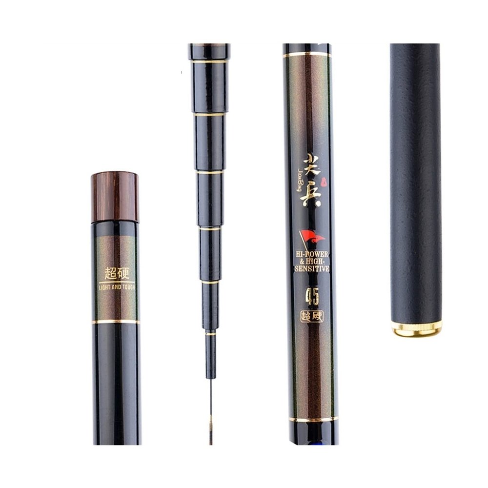 BNNP Fishing Pole Telescopic Fishing Rod Super Hard Hand Fishing Rod Carbon Fiber Stream Fishing Rod Lake Carp Fishing Hand Pole fg2000 (Color : 5.4 m, Size : A)