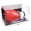 Better Display Cases Acrylic Boxing Glove Display Case with Mirror Case, Black Risers, Wall Mount and Mirror Base (A011/V16) view 2