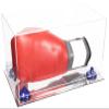 Better Display Cases Clear Acrylic Boxing Glove Display Case with Navy Blue Risers and Mirror Base (A011/V16) view 1