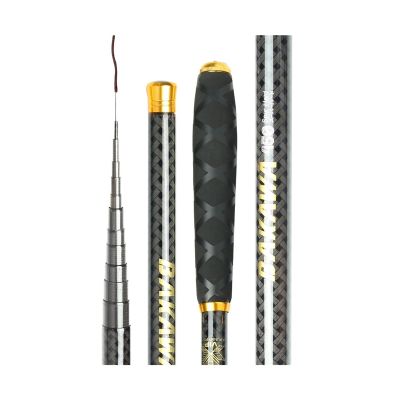 BNNP Fishing Pole Retractable Hand Pole, Hand Fishing Rod Super Hard Carbon Fiber Carp Telescopic Stream Pole Freshwater River (Color : A, Size : 5.4M)