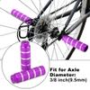 X AUTOHAUX 4pcs Aluminum Alloy Rear Foot Pegs Footrests Universal Purple for BMX MTB Bike Bicycle Fit 3/8 Inch Axles view 2
