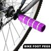 X AUTOHAUX 4pcs Aluminum Alloy Rear Foot Pegs Footrests Universal Purple for BMX MTB Bike Bicycle Fit 3/8 Inch Axles view 3