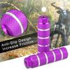 X AUTOHAUX 4pcs Aluminum Alloy Rear Foot Pegs Footrests Universal Purple for BMX MTB Bike Bicycle Fit 3/8 Inch Axles view 4