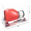 Better Display Cases Clear Acrylic Boxing Glove Display Case with Purple Risers and Mirror Base (A011/V16) view 2