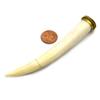 Bone Tusk Pendant | 4.5 Inch Ox Bone Focal Tusk Pendant | Horn Pendant | White view 3