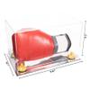 Better Display Cases Clear Acrylic Boxing Glove Display Case with Yellow Risers and Mirror Base (A011/V16) view 2
