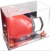 Better Display Cases Acrylic Boxing Glove Display Case with Mirror Case, Orange Risers and Mirror Base (A011/V16) view 1