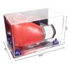 Better Display Cases Acrylic Boxing Glove Display Case with Mirror Case, Navy Blue Risers and Mirror Base (A011/V16) view 2