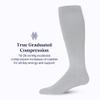 Comrad Nylon Knee High Socks - 15-20mmHg Graduated Compression Socks, (Wide Calf Medium, Heather Grey) - Unisex, 1 Pack view 4