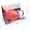 Better Display Cases Acrylic Boxing Glove Display Case with Mirror Case, Light Blue Risers and Mirror Base (A011/V16) view 2