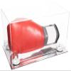 Better Display Cases Clear Acrylic Boxing Glove Display Case with White Risers and Mirror Base (A011/V16) view 1