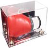 Better Display Cases Acrylic Boxing Glove Display Case with Mirror Case, Gold Risers and Mirror Base (A011/V16) view 1