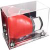 Better Display Cases Acrylic Boxing Glove Display Case with Mirror Case, Silver Risers and Mirror Base (A011/V16) view 1