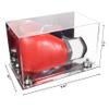Better Display Cases Acrylic Boxing Glove Display Case with Mirror Case, Silver Risers and Mirror Base (A011/V16) view 2