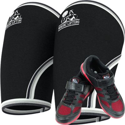 Nordic Lifting Elbow Sleeves XLarge Bundle with Shoes Venja Size 12 - Black Red