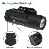 CRONHAWK Pistol Flashlight Rechargeable 700 Lumen Rail Mounted Tactical Flashlight Compact Weapon Light for Gun Light fits Picatinny view 4