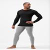 DEVOPS 2 Pack Men's Thermal Long Sleeve Compression Shirts (2X-Large, Black/Heather Charcoal) view 2