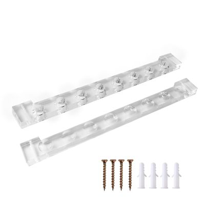 GSE Games & Sports Expert 2-Piece Acrylic Wall Mounted Billiard Pool Cue Rack Only, Billiard Sticks Wall Rack (8 Pool Cue)