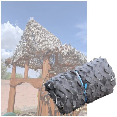 Camouflage Net Gray, Shade Netting, Camouflage Woodland Netting, for Camping Tent Pergola Car Cover, Customizable (Size : 3X7m/9.8X23ft)
