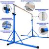 Gymnastics Bar, 5'10 Base length 45" to 71" Adjustable Horizontal Bar for Serious Training, 500 LBS Capacity, Professional Home Gym Equipment with Competition-Grade Beech-covered Fiberglass Bar view 3