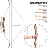62 Inch Takedown Recurve Bow 25-50lbs Wooden Bow Archery Set Right Hand Archery Recurve Bows for Adults Teens Beginners to Outdoor Practice & Hunting (50LBS) view 2