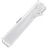 Lystaii Long Shiny Metallic Spandex Glove Elbow Length Opera Gloves 20s Party Cosplay (Silver) view 3