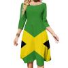 Elegant Casual Jamaican Flag Flare Dress for Women Girl's Summer Sun Beach S view 1