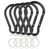 CampTek 5PCS 4"/10cm Carabiner, Extra Large 4" Aluminum Carabeaner Keychain Hook,Spring Snap Key Chain Clip view 1