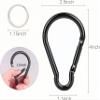 CampTek 5PCS 4"/10cm Carabiner, Extra Large 4" Aluminum Carabeaner Keychain Hook,Spring Snap Key Chain Clip view 2